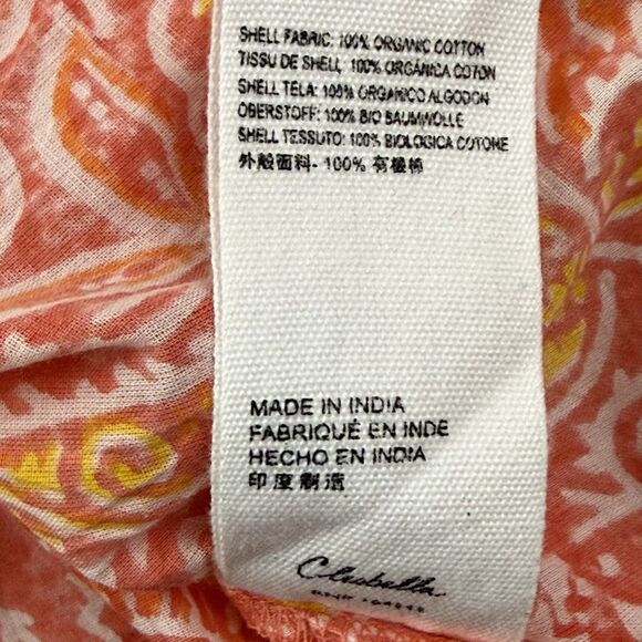 NEW Cleobella Layla Short Sleeve Peasant Top Women Small Coral Floral Bohemian - Picture 7 of 10